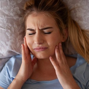 A woman with bruxism