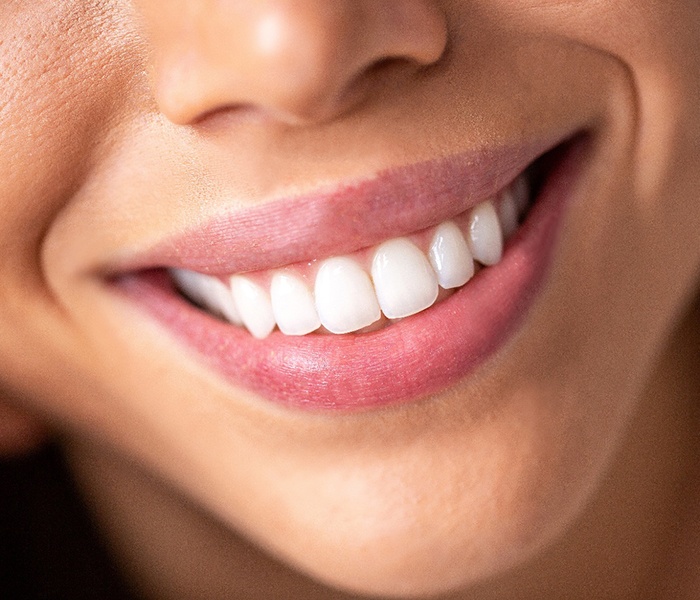 a close-up of a healthy smile