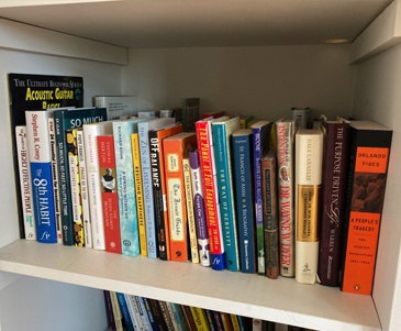 Books on a shelf