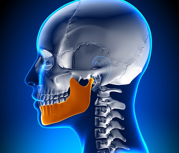 Animated rendering of jaw and skull during occlusal equilibration planning