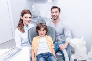 young boy at dentist