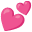 Emoji - pink hearts